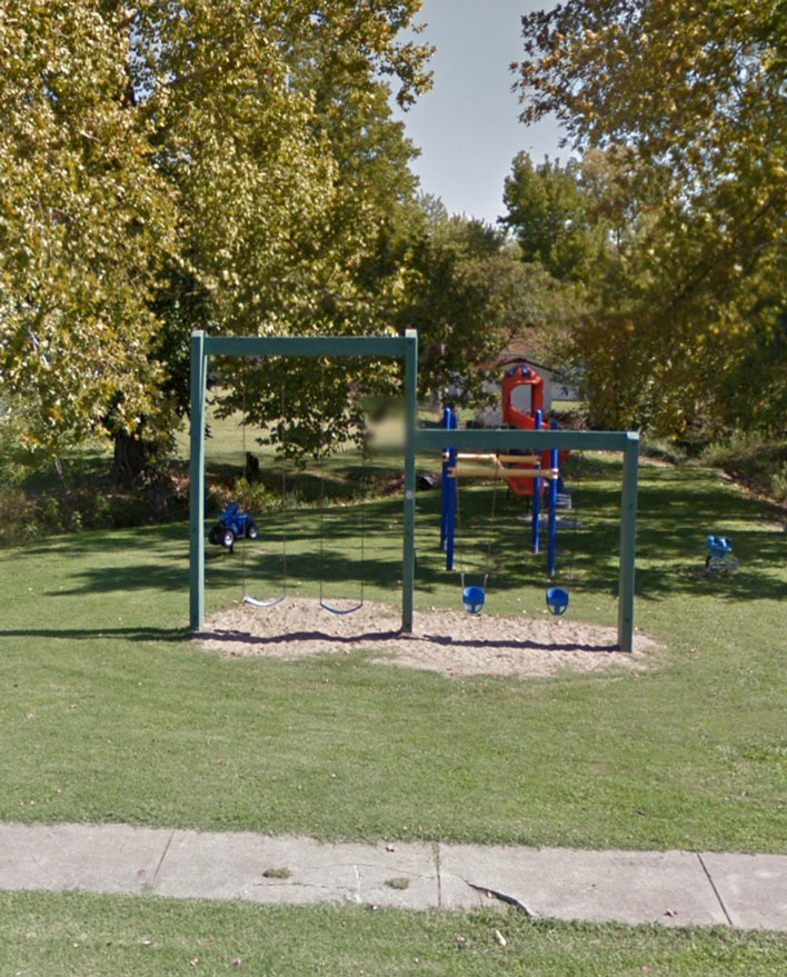 Pamela Park swing set, slide and Flying fox