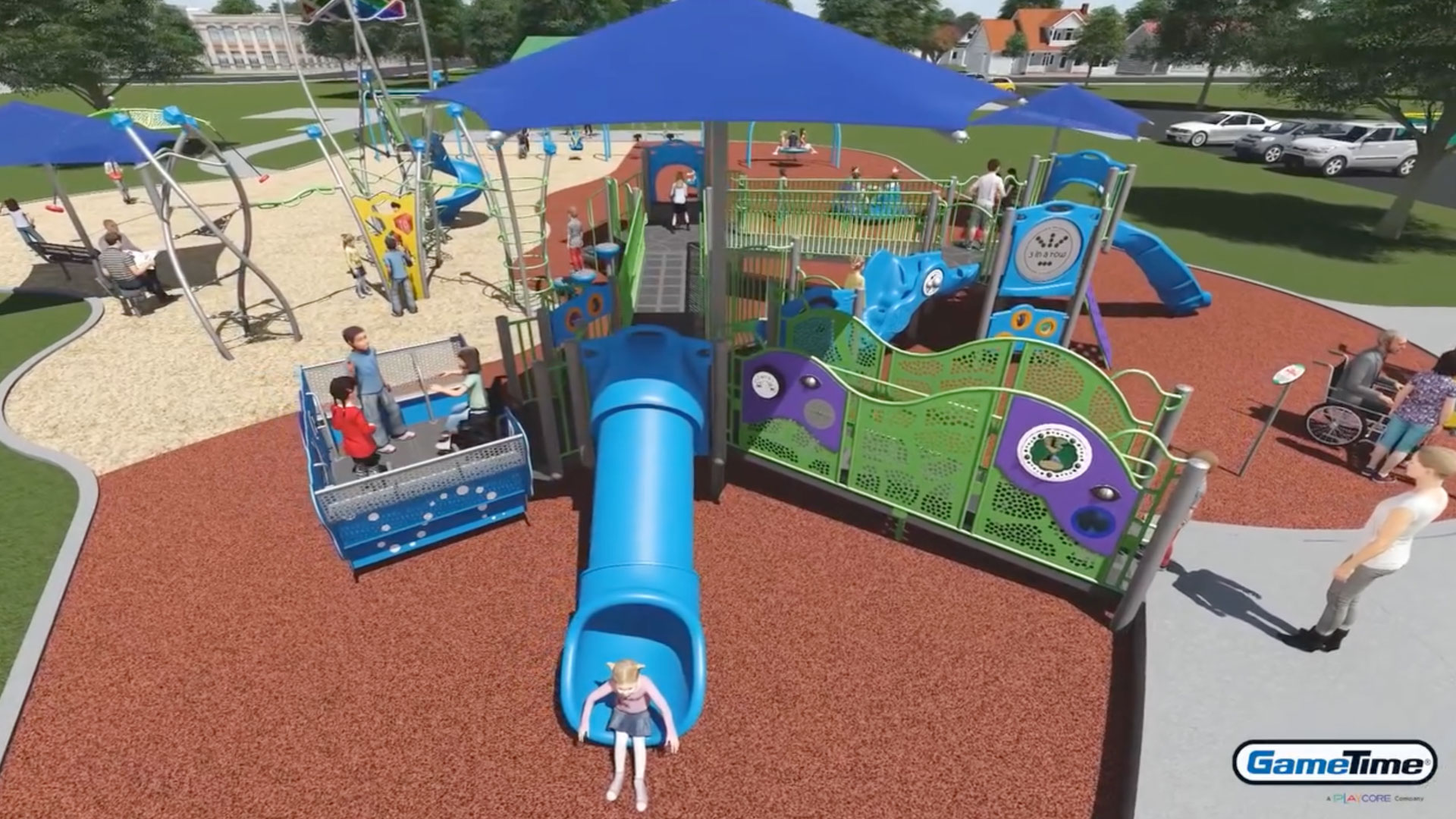 Marion Park District Inclusive playground render