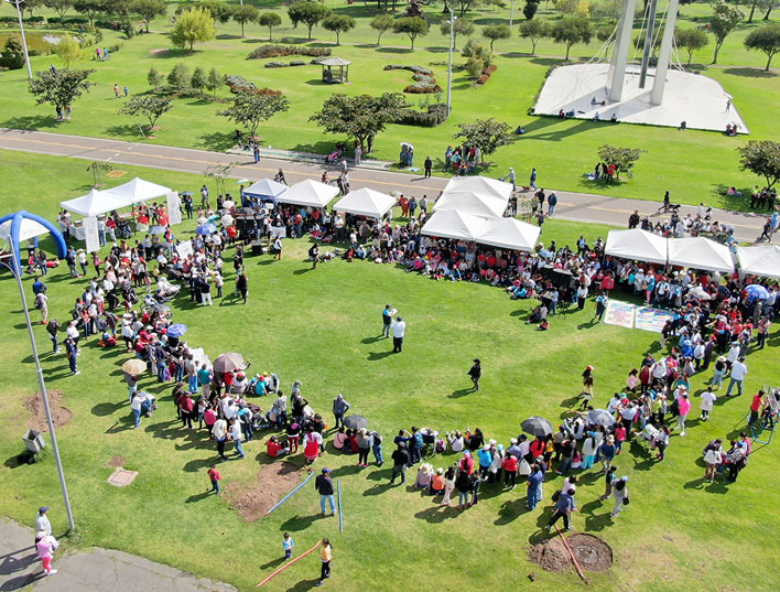 Marion Park District aerial view of event