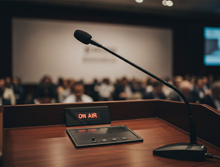 A picture of Podium during conference