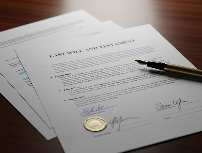 Document on desk