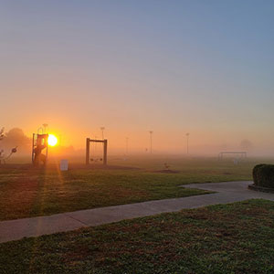 Early Morning fog and Marion Park District Soccer Complex