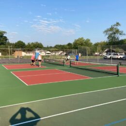Marion Park District Black Diamond Pickleball Complex with people playing