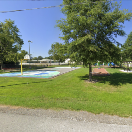 John W. Jones Park basketball court, corn-hole, and play set